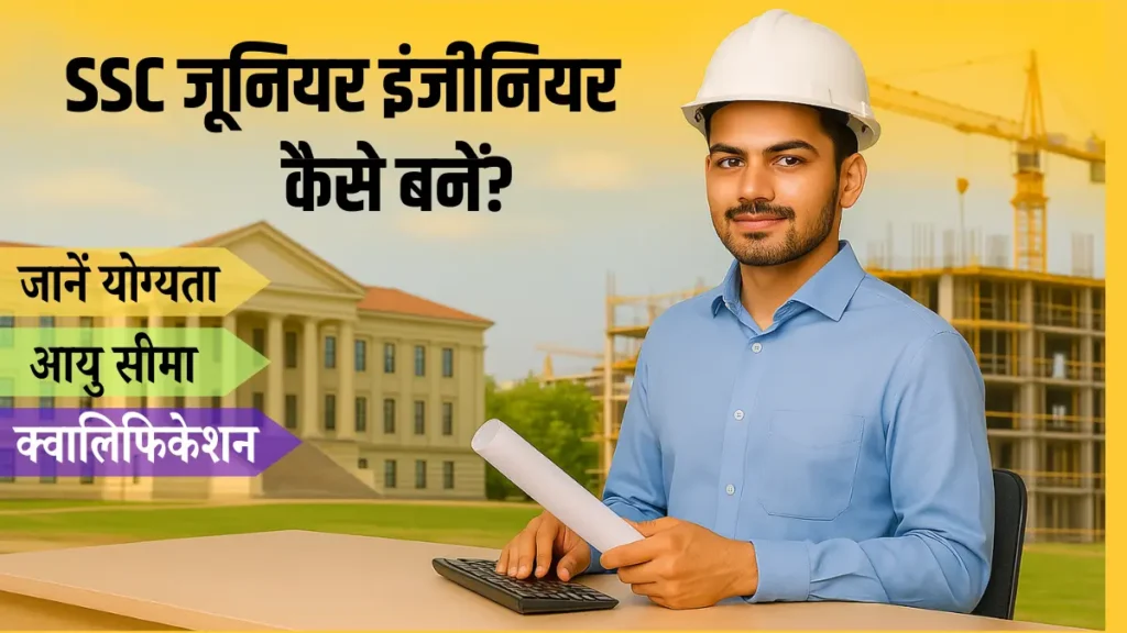 SSC JE Eligibility 2024, SSC Junior Engineer बनने की योग्यता, एसएससी जेई क्वालिफिकेशन, SSC JE आयु सीमा, SSC JE फीचर्ड इमेज हिंदी में

