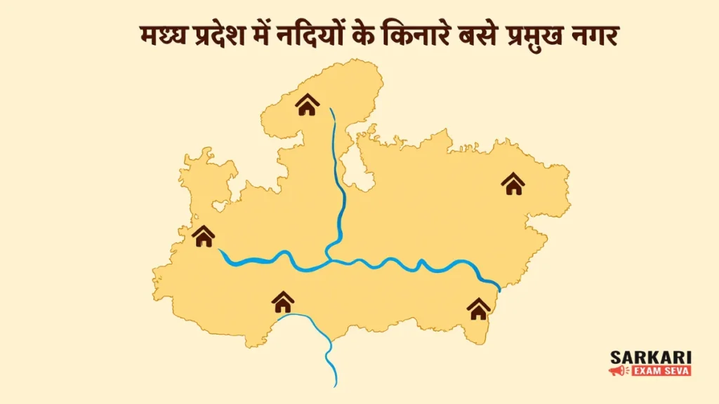 मध्य प्रदेश में नदियों के किनारे बसे प्रमुख नगर की सूची, MP Me Nadiyo Ke Kinare Base Sahar, Mp Gk in hindi, नर्मदा नदी के किनारे बसे शहर, चंबल नदी के किनारे बसे शहर, बेतवा नदी के किनारे बसे शहर